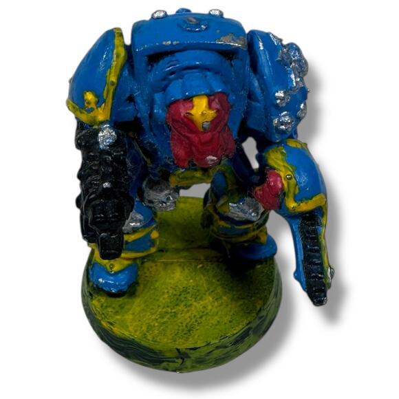 Vintage Warhammer 40K Metal Space Marine Terminator Miniature Figure Painted - Picture 1 of 7